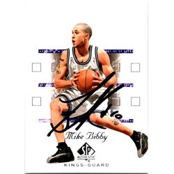 Autograph Warehouse 700297 Mike Bibby Autographed Sacramento Kings&#44; SC 2002 Upper Deck No.74 Basketball Card