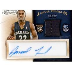 Autograph Warehouse 687988 Jamaal Franklin Autographed Player Worn Jersey Patch Memphis Grizzlies 2013 Panini Timeless Treasures Rookie No.118 Baske