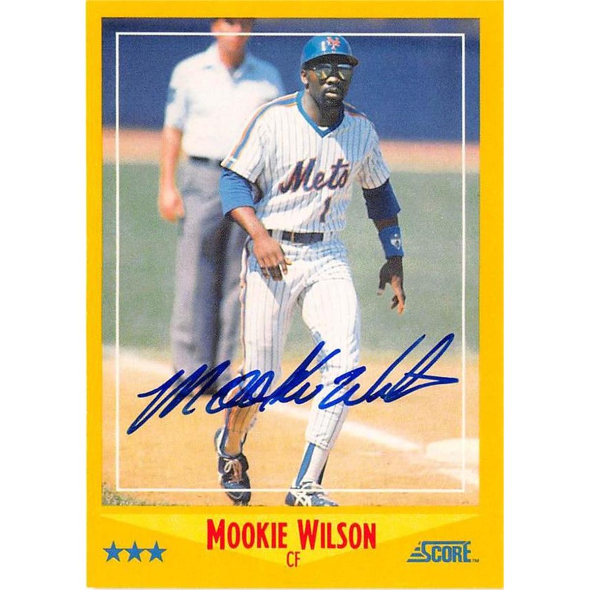 Autograph Warehouse 688557 Mookie Wilson Autographed New York Mets 1988 Score No.474 Baseball Card