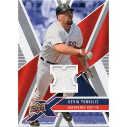 Autograph Warehouse 724714 Kevin Youkilis Player Worn Jersey Patch Boston Red Sox 2008 Upper Deck No.UDXMKY Baseball Card