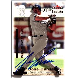 Autograph Warehouse 703263 Jose Canseco Signed New York Yankees 2001 Fleer Triple Crown No.61 Baseball Card