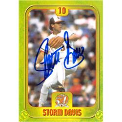 Autograph Warehouse 702078 Storm Davis Autographed Baltimore Orioles 2004 Maryland Lottery No.10 Baseball Card