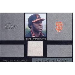 Autograph Warehouse 725469 Willie Mccovey Player Worn Pants Patch San Francisco Giants 2003 Fleer Flair Greats No.WM Baseball Card