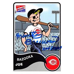 Autograph Warehouse 703288 Marty Brennaman Signed Cincinnati Reds 2003 Topps Bazooka No.7 Inscribed HOF 2000 Baseball Card
