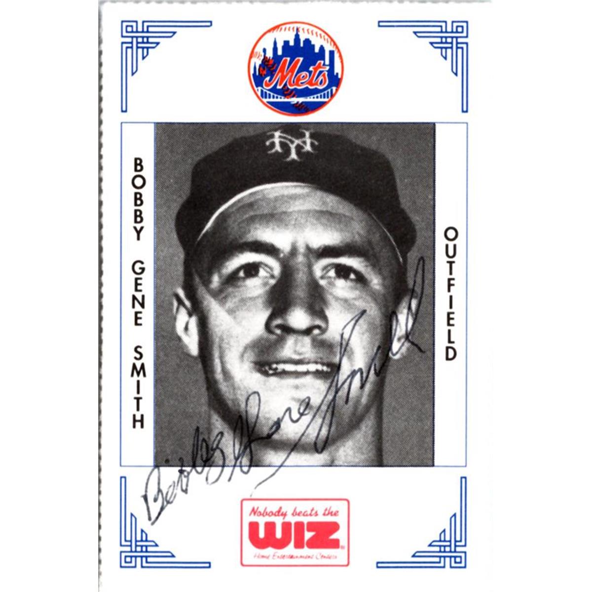 Autograph Warehouse 702334 Bobby Gene Smith Signed New York Mets 1991 Wiz Mini No.368 Baseball Card