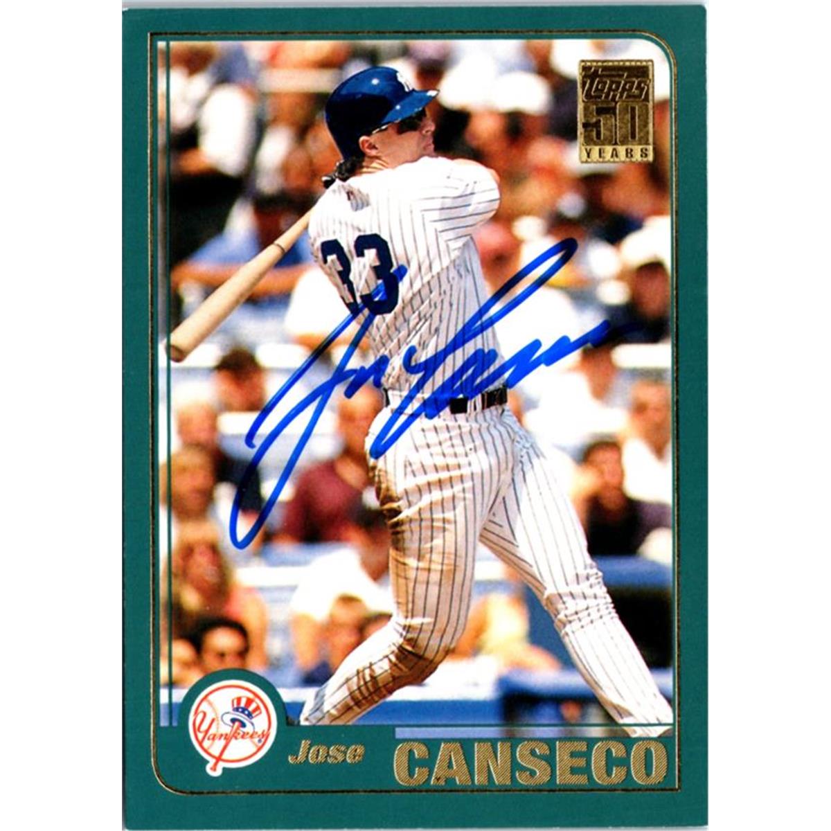 Autograph Warehouse 703258 Jose Canseco Signed New York Yankees 2001 Topps No.61 Baseball Card