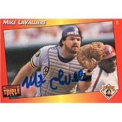 Autograph Warehouse 724981 Mike Lavalliere Autographed Pittsburgh Pirates 1992 Donruss Triple Play No.232 Baseball Card