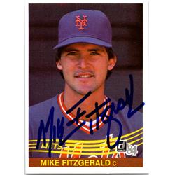 Autograph Warehouse 725117 Mike Fitzgerald Autographed New York Mets 1984 Donruss No.482 Baseball Card