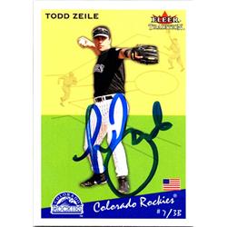 Autograph Warehouse 725237 Todd Zeile Autographed Colorado Rockies 2002 Fleer Tradition No.U233 Baseball Card