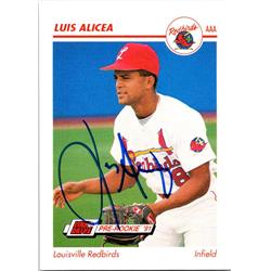 Autograph Warehouse 676286 Luis Alicea Autographed Louisville Redbirds 1991 Impel Pre Rookie No.226 Baseball Card