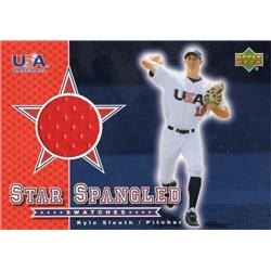 Autograph Warehouse 700816 Kyle Sleeth Player Worn Jersey Patch Team USA 2002 Upper Deck Star Spangled No.SSKS Baseball Card
