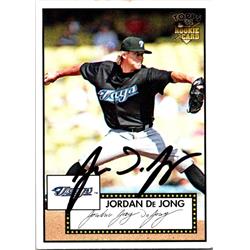 Autograph Warehouse 689717 Jordan De Jong Autographed Toronto Blue Jays&#44; JZ 2007 Topps 52 Rookie No.127 Baseball Card