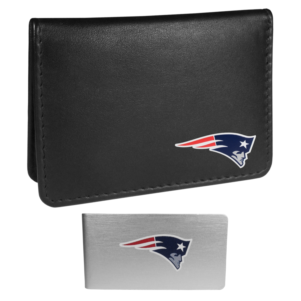 Siskiyou Sports Siskiyou FBIM120BMP Unisex NFL New England Patriots Weekend Bi-fold Wallet & Money Clip&#44; Black