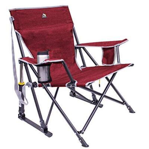 GCI Outdoor 108119 Heathered Red Kickback Rocker Chair