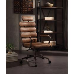Acme United 92108 Calan Executive Office Chair - Retro Brown Top Grain Leather - 42 x 22 x 27 in.