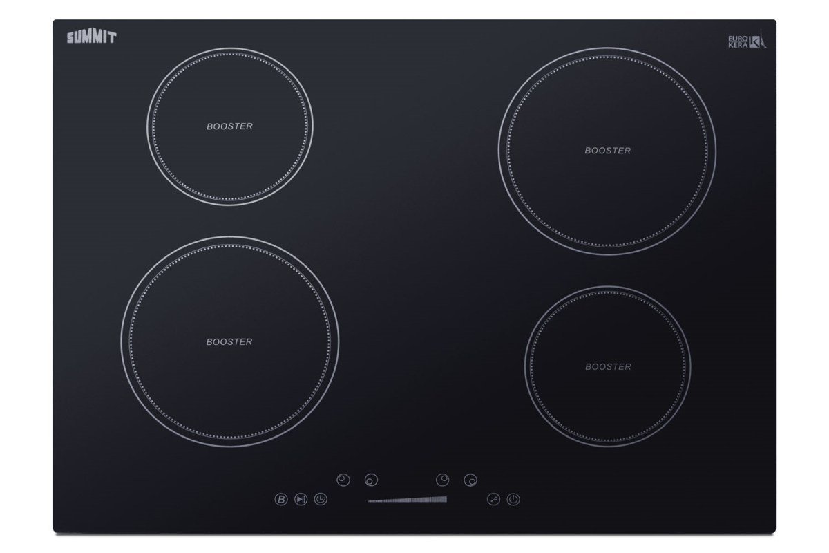 Summit SINC4B301B 30 in. Wide 208-240V 4-Zone Induction Cooktop&#44; Black