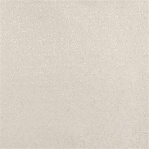Designer Fabrics B602 54 in. Wide Off White, Contemporary Floral Jacquard Woven Upholstery Fabric