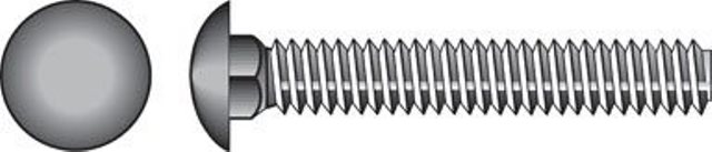 Hillman 832506 0.25 x 0.75 in. Stainless Steel Carriage Bolt