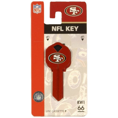 Hillman 5960547 San Francisco 49ers Painted Key House & Office Blank Single Sided Universal Key - Pack of 6
