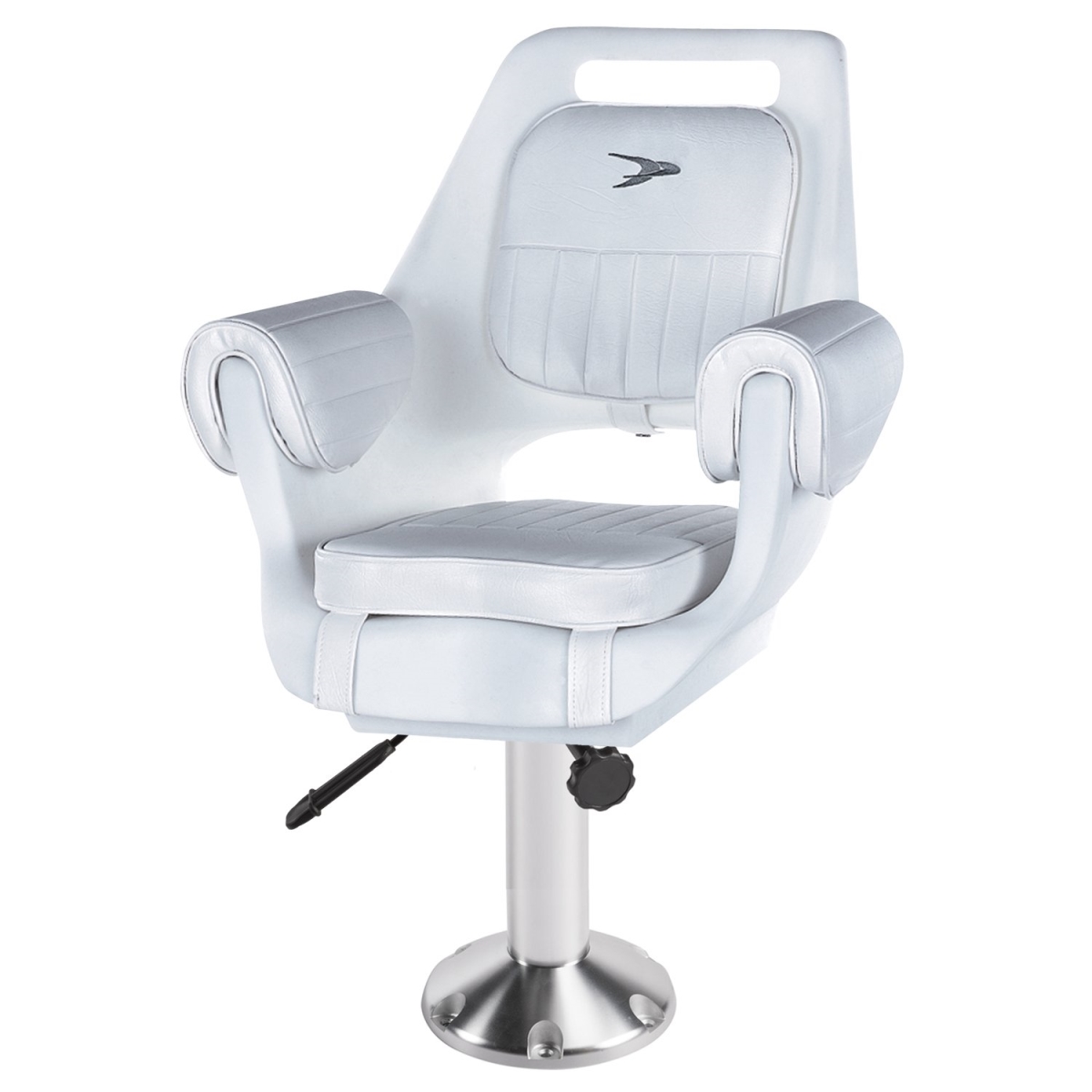Wise 8WD007-710 Deluxe Pilot Chair with WP23-15-374 Ped, White