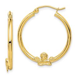 Bagatela 10K Yellow Gold Angel Hoop Earrings