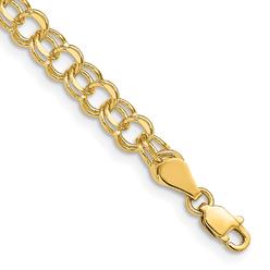 Bagatela 14K Yellow Gold Double Link Charm 8 in. Bracelet