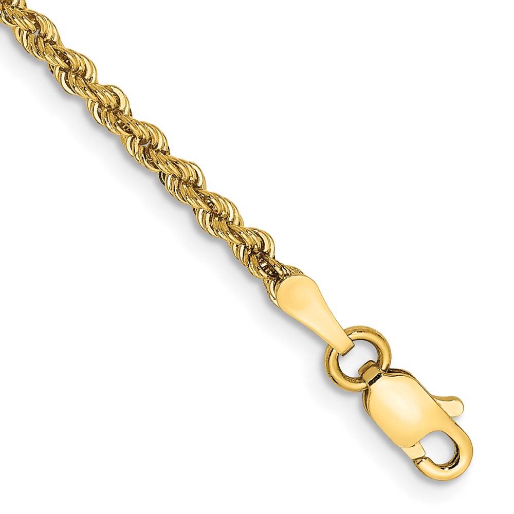 Bagatela 14K Yellow Gold 2.25 mm Regular Rope Chain 7 in. Bracelet