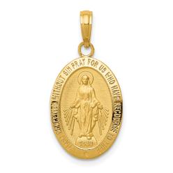 Bagatela 10K Yellow Gold Miraculous Medal Pendant