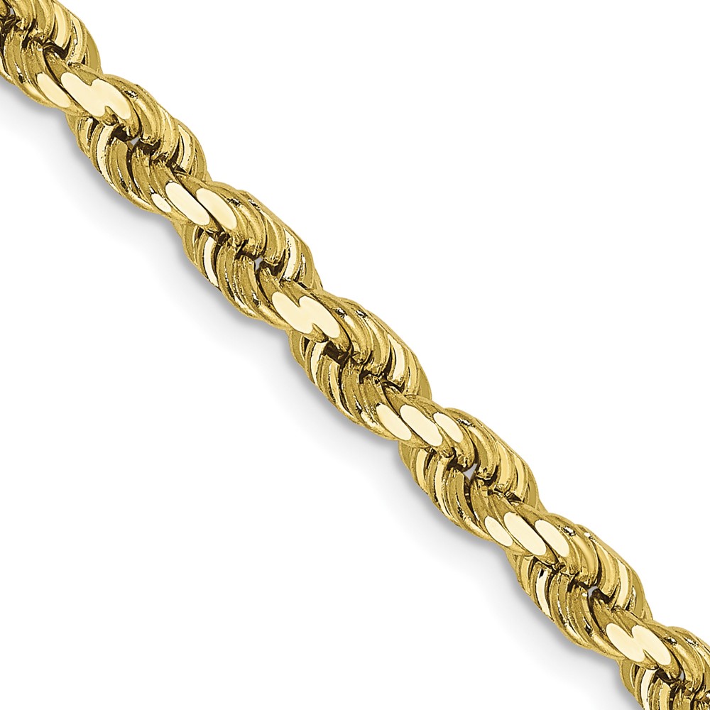 Bagatela 10K Yellow Gold 4 mm Diamond-Cut 26 in. Rope Chain
