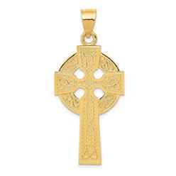 Bagatela 14K Yellow Gold Polished Celtic Cross Pendant