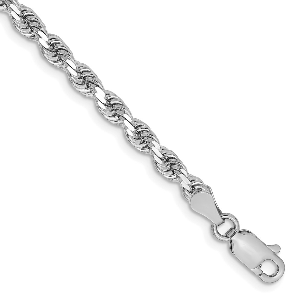 Bagatela 14K White Gold 3.25 mm D-C Rope with Lobster Clasp Chain