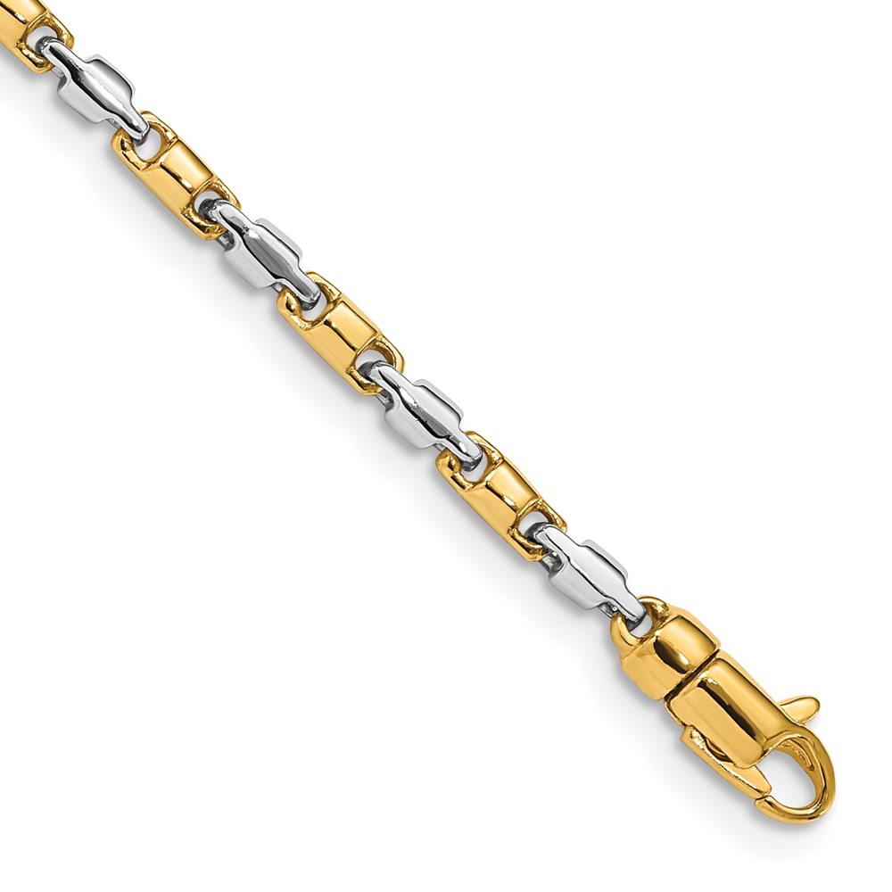 Bagatela 14K Two-tone 2.5 mm Hand-polished Fancy Link Bracelet