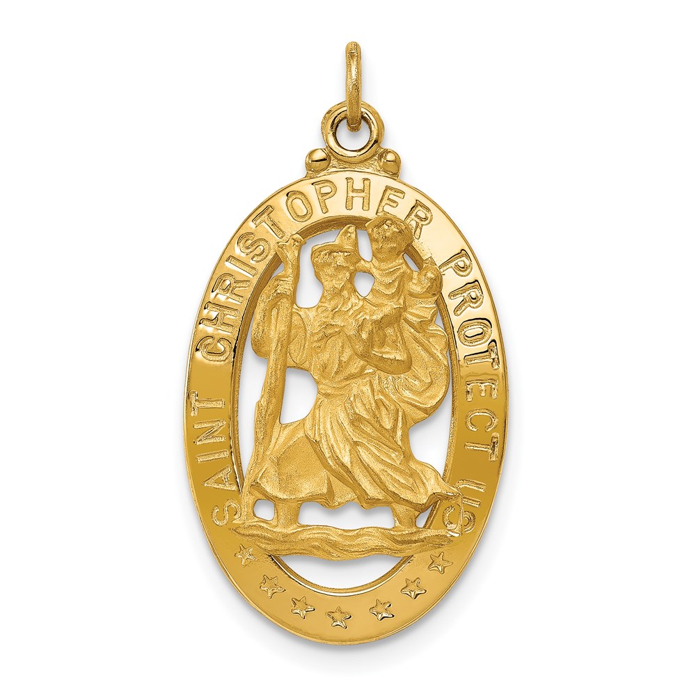 Bagatela 14K Yellow Gold Saint Christopher Medal Pendant