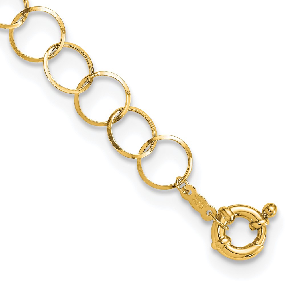 Bagatela 14K Yellow Gold Circle Chain 7.5 in. Bracelet