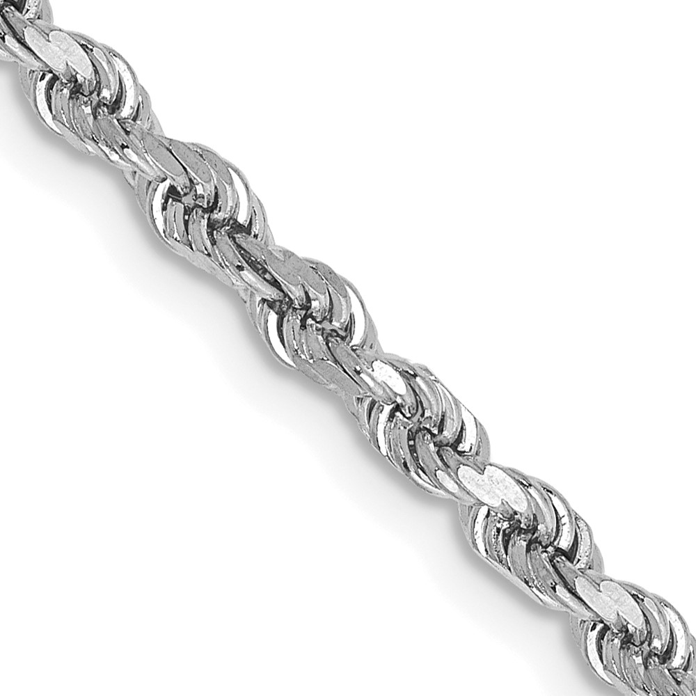 Bagatela 2.75 mm 14K White Gold Diamond-Cut Rope with Lobster Clasp Chain