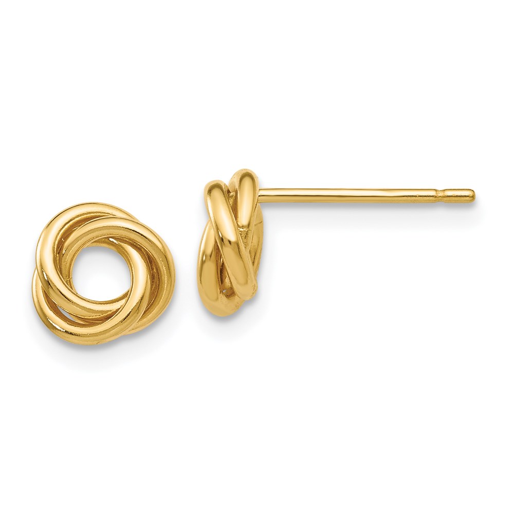 Bagatela 14K Yellow Gold Polished Knot Post Earrings