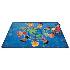Carpets for Kids 4417 Give the Planet a Hug 8 ft. x 12 ft. Rectangle Rug