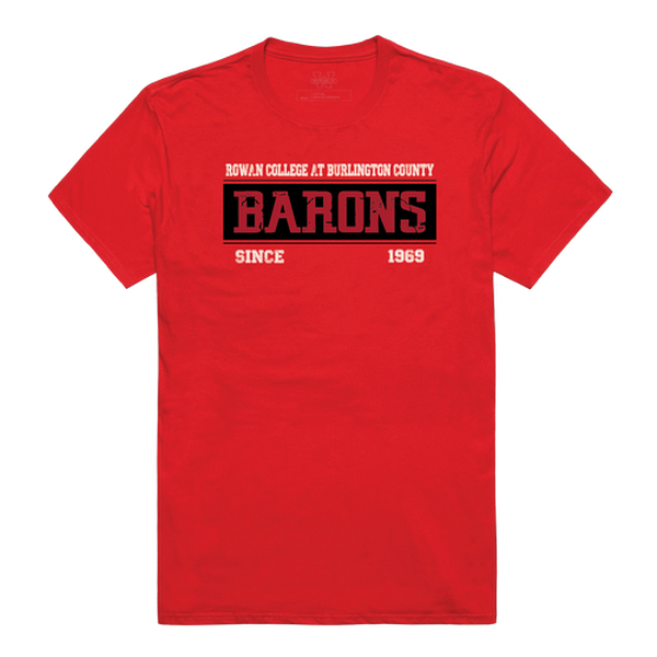 W Republic 507-668-RED-05 Rowan College at Burlington County Barons College Established T-Shirt&#44; Red - 2XL