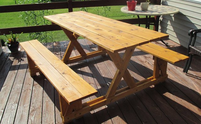Infinite Cedar EZ-Access Cedar Picnic Table, Wood