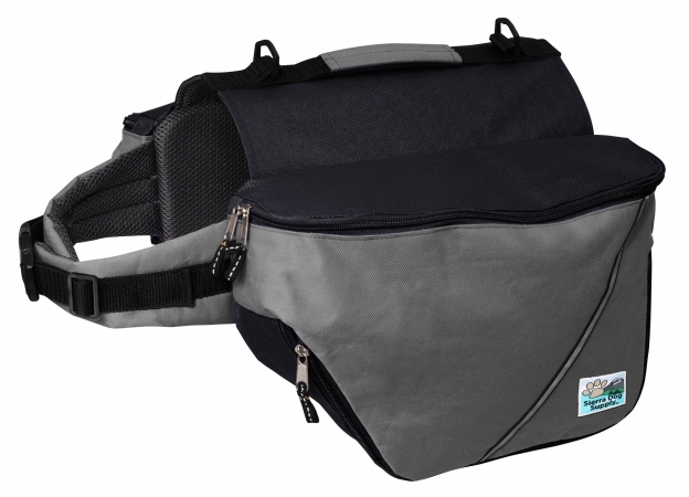 Doggles BPSTLG09 Large Backpack - Gray-Black