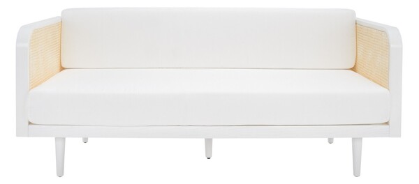 Safavieh SFV4100C Helena French Cane Daybed&#44; White & Natural