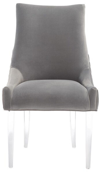 Safavieh KNT4106F Deluca Acrylic Leg Dining Chair&#44; Hudson Grey