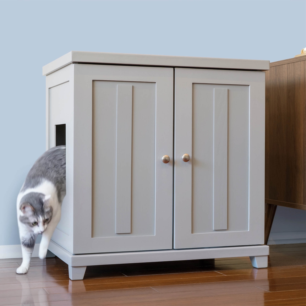 The Refined Feline ERLB-XL-SK 28.5 x 33.5 x 23 in. Deluxe Litter Box&#44; Smoke -Extra Large