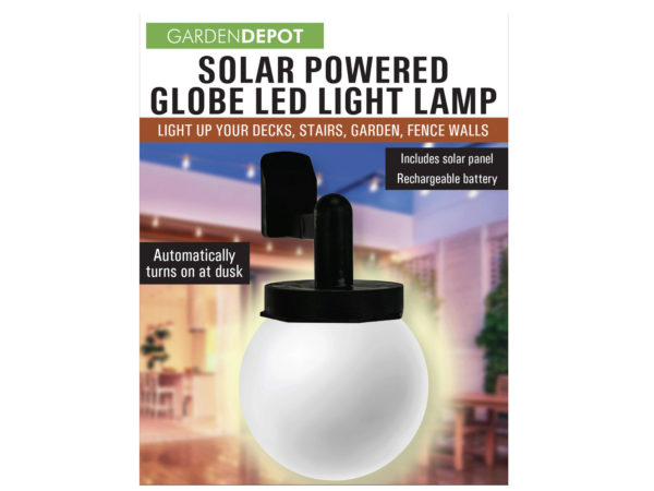 KOLE IMPORTS GE931-2 Solar Powered Globe LED Light Lamp - Pack of 2