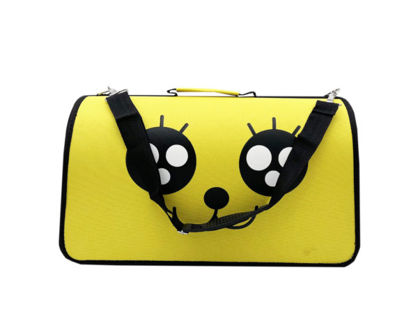 KOLE IMPORTS DI724-2 Medium Pet Carrying Travel Bag with Cute Animal Face Design - Pack of 2