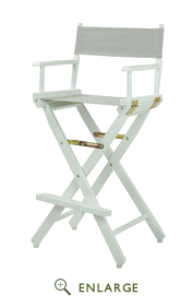 Casual Home 230-01-021-18 30 in. Directors Chair White Frame with Gray Canvas