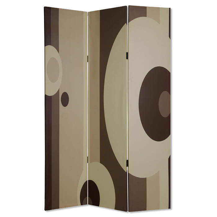 HomeRoots 274749 1 x 48 x 72 in. Wood Canvas 3 Panel Screen&#44; Multi Color