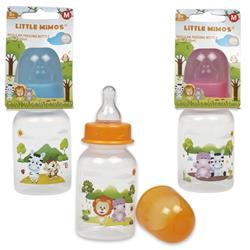 Ddi 2349488 4 oz Baby Bottle with Silicone Nipple&#44; Assorted Color - Case of 144