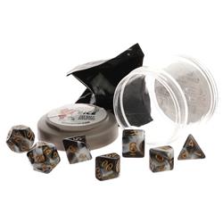 Reaper Miniatures REM19051 Pizza Dungeon Dual Dice&#44; White & Black