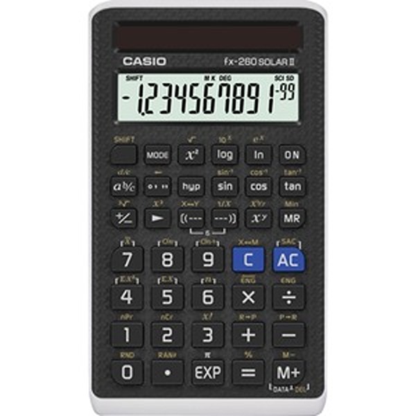 Casio CSOFX260SOLARII Solar II Scientific Calculator&#44; Black